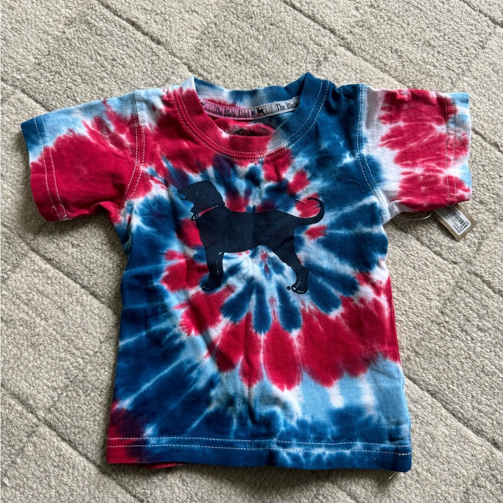 The Black Dog Red and Blue Tie-Dye T-Shirt